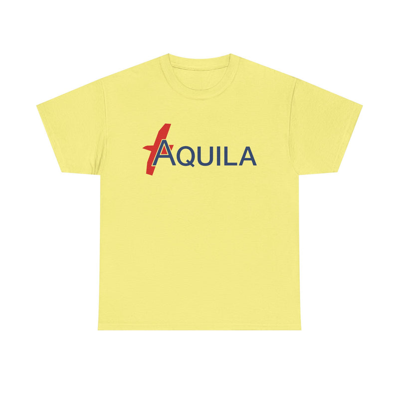 Load image into Gallery viewer, Aquila Italian Airline Red Blue Modern Logo Aviation History T-shirt