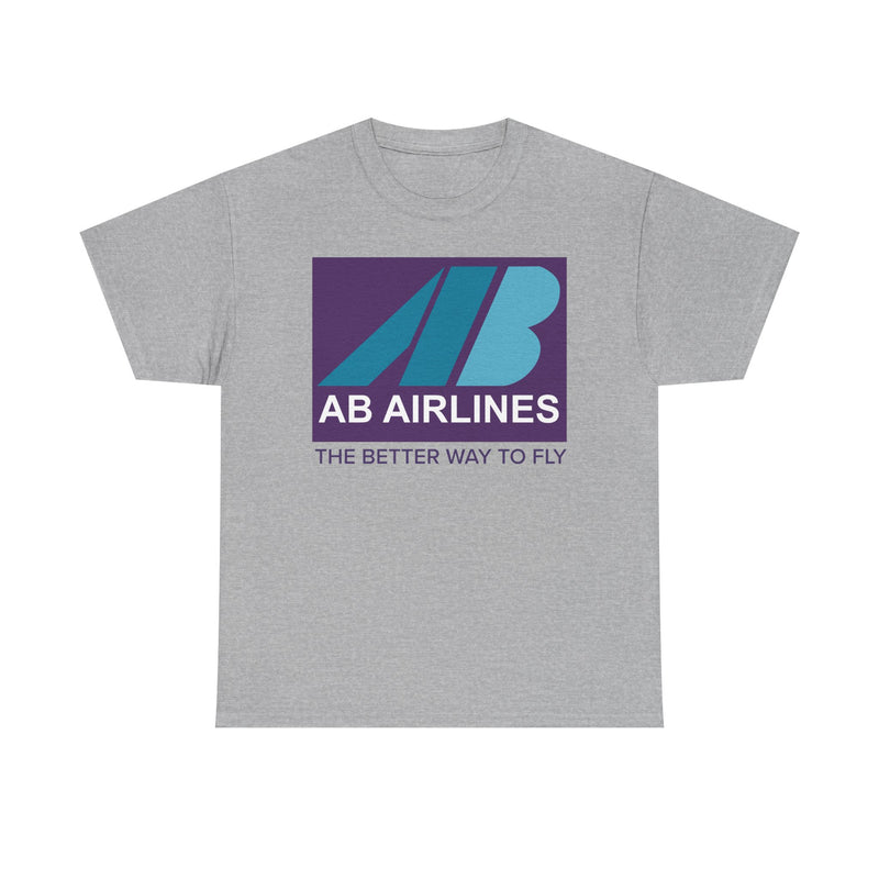 Load image into Gallery viewer, AB Airlines The Better Way to Fly Vintage Airline Logo Aviation T-shirt
