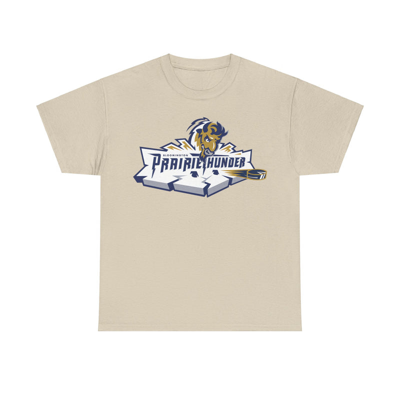 Load image into Gallery viewer, Bloomington Prairie Thunder Logo Illinois Hockey Team T-shirt