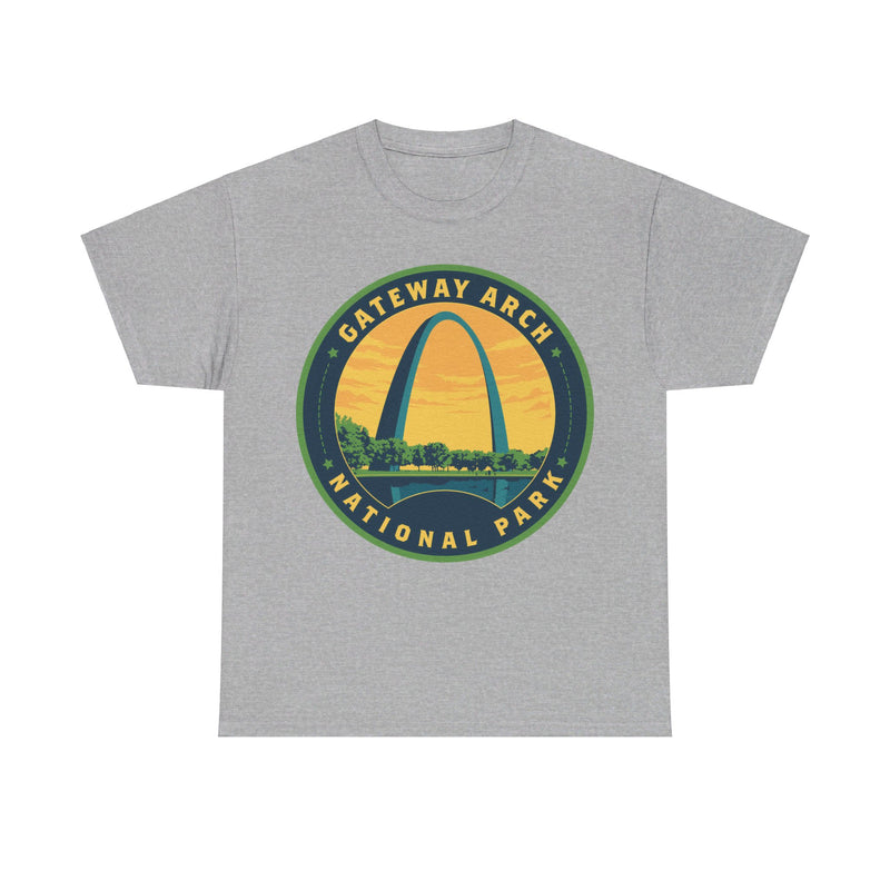 Load image into Gallery viewer, Gateway Arch National Park Missouri Round Logo T-shirt