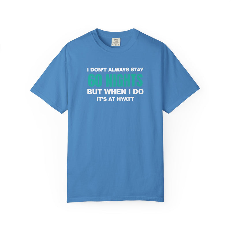 Load image into Gallery viewer, Hyatt 60 Nights Credit Card Points Miles Travel Teal T-shirt