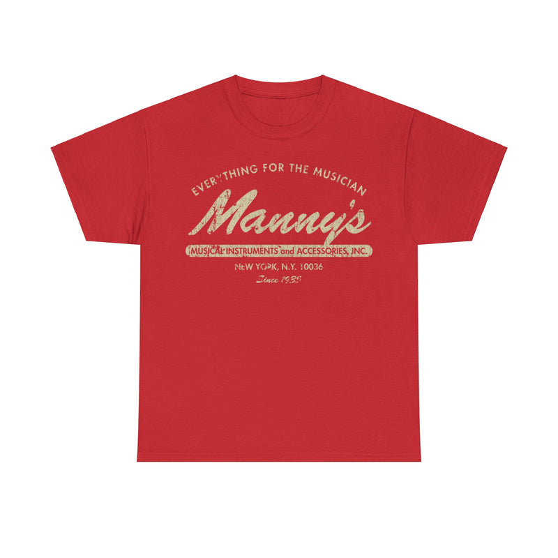 Load image into Gallery viewer, Mannys Music 1935 Retail Store Distressed Print T-shirt