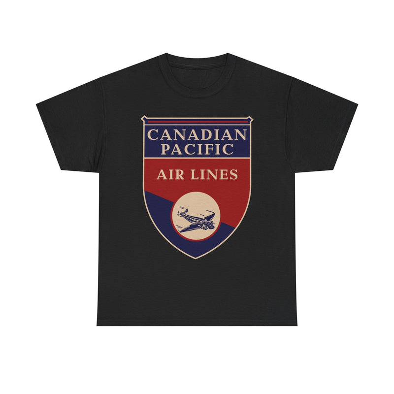 Load image into Gallery viewer, Canadian Pacific Airlines Blue Red Shield Vintage Aviation Collectible T-shirt