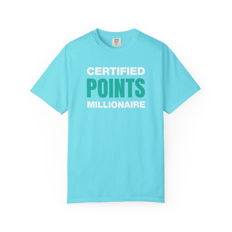 Load image into Gallery viewer, Certified Points Millionaire Credit Card Miles Travel Teal T-shirt