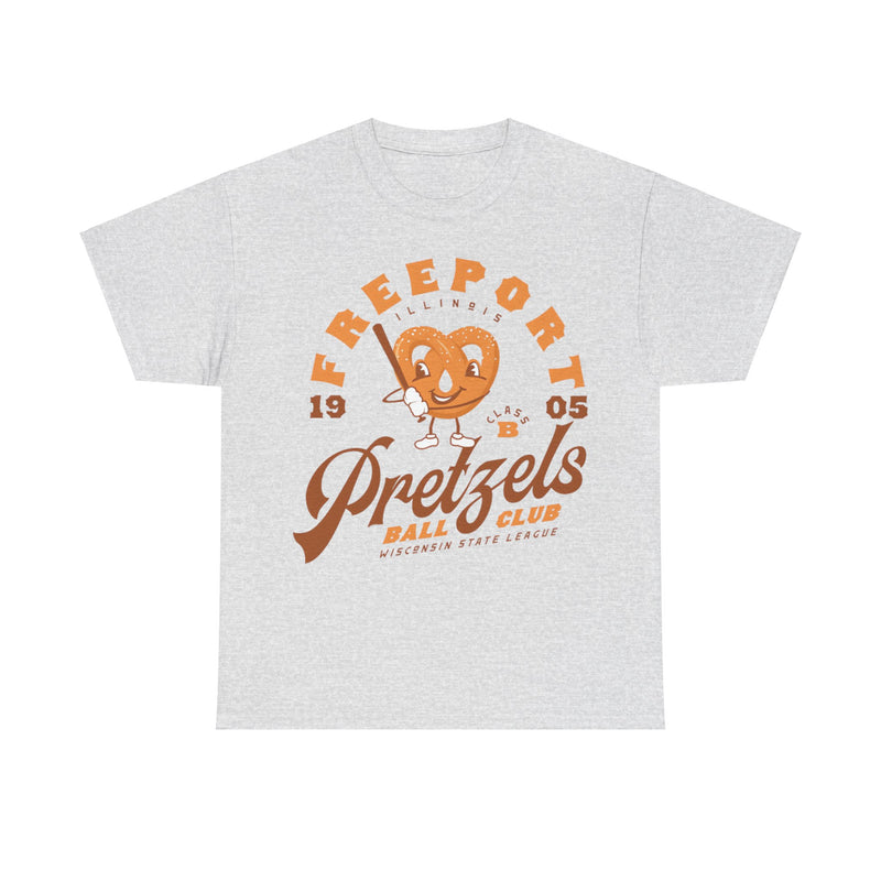Load image into Gallery viewer, Freeport Pretzels Est 1905 Illinois Baseball T-shirt