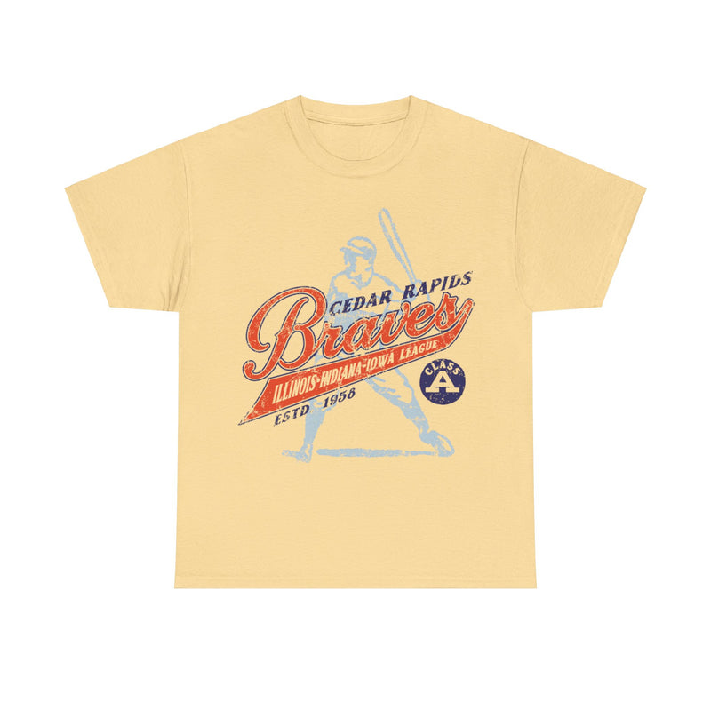 Load image into Gallery viewer, Cedar Rapids Braves Est 1956 Iowa Baseball Team T-shirt
