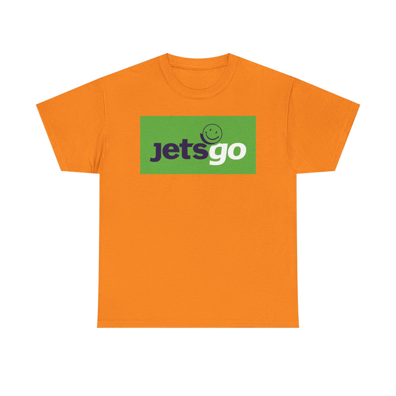 Load image into Gallery viewer, Jetsgo Canadian Airline Smiley Face Logo Vintage Aviation T-shirt