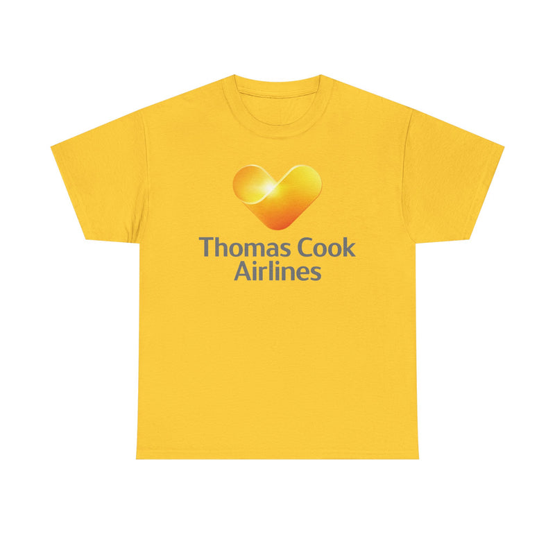 Load image into Gallery viewer, Thomas Cook Airlines Sunny Heart Logo Defunct Travel Company T-shirt