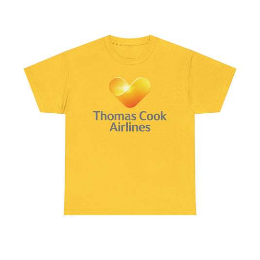 Thomas Cook Airlines Sunny Heart Logo Defunct Travel Company T-shirt
