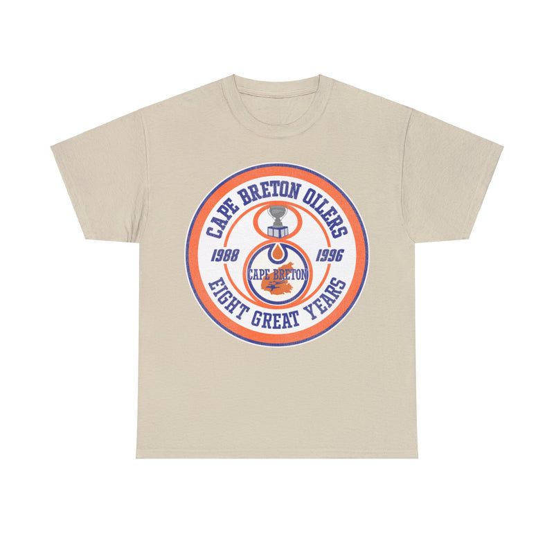 Load image into Gallery viewer, Cape Breton Oilers 8 Great Years Hockey Team Logo T-shirt