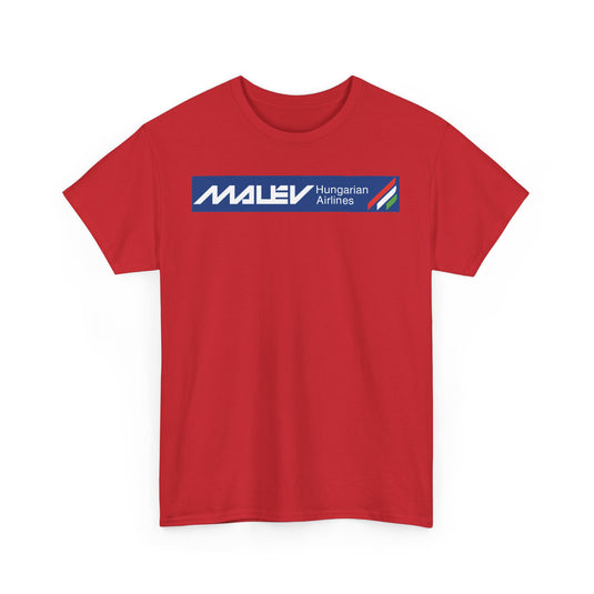 Malev Hungarian Airlines Vintage European Flag Carrier Aviation T-shirt