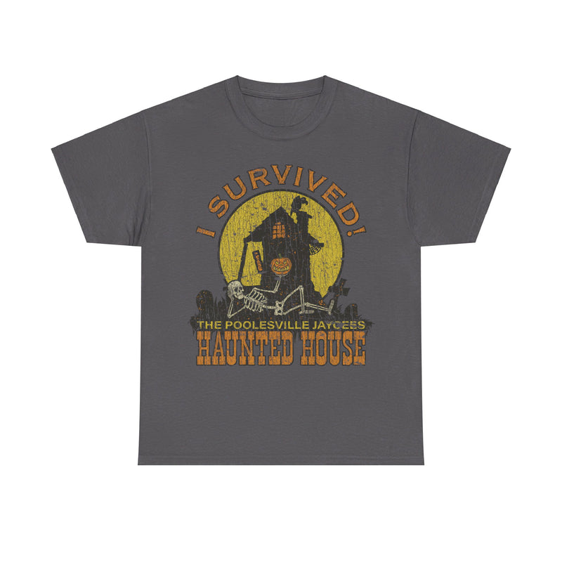 Load image into Gallery viewer, Poolesville Haunted House Survivor 1980 Maryland T-shirt