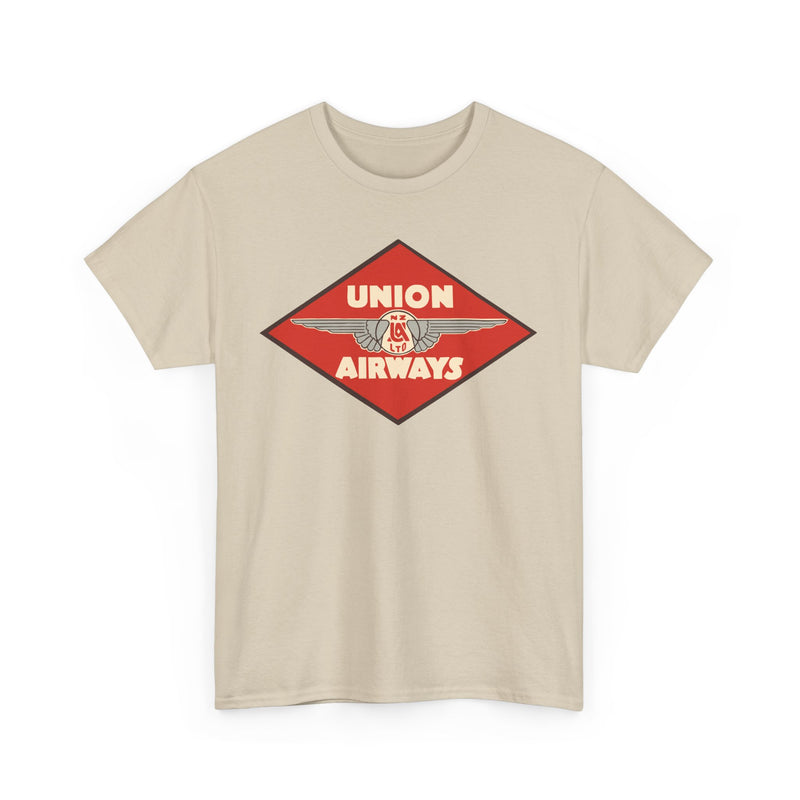 Load image into Gallery viewer, Union Airways NZ Red Diamond Winged Logo New Zealand Aviation T-shirt