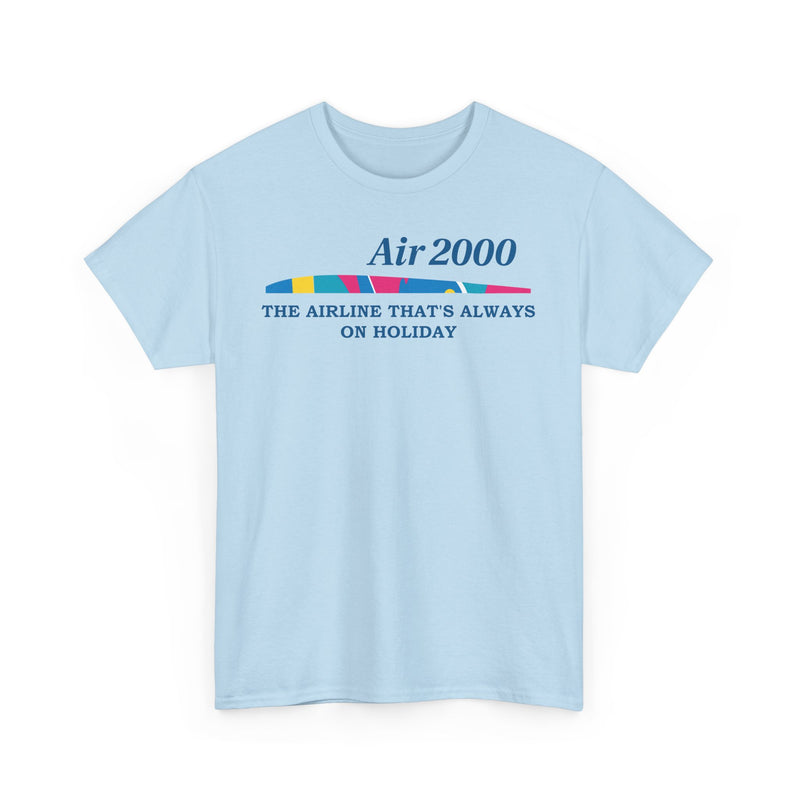 Load image into Gallery viewer, Air 2000 The Airline That's Always on Holiday Vintage Logo Aviation T-shirt