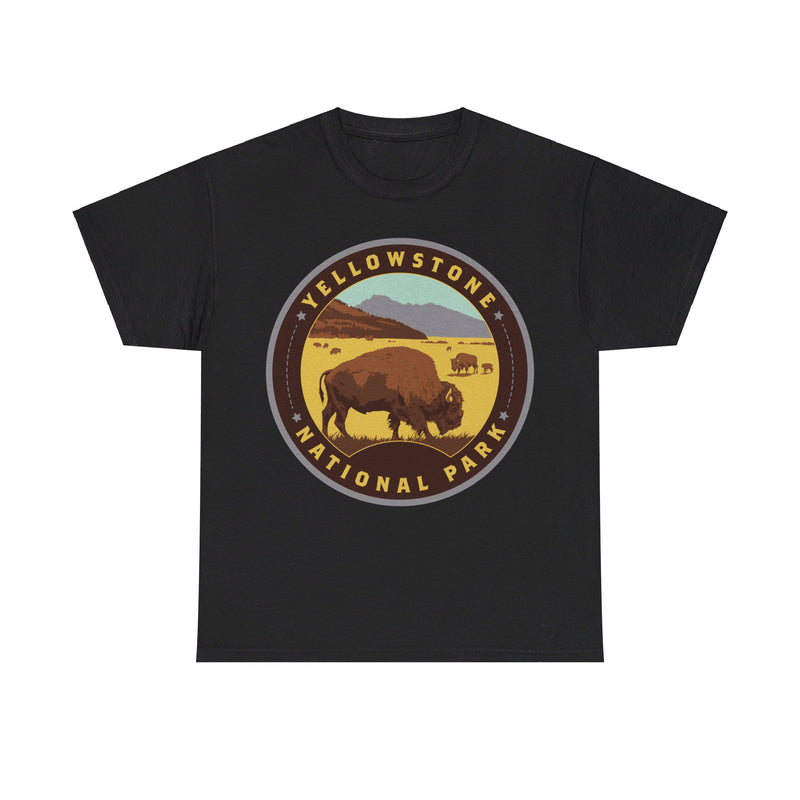 Load image into Gallery viewer, Yellowstone National Park Idaho Montana Wyoming Round Logo T-shirt
