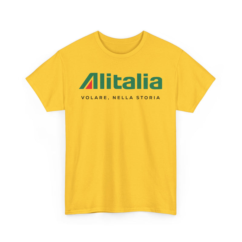 Load image into Gallery viewer, Alitalia Volare Nella Storia Vintage Italian Airline Logo Aviation T-shirt