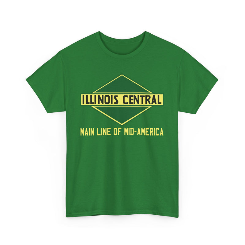 Load image into Gallery viewer, Illinois Central Main Line Mid-America Railroad Green Logo Train T-Shirt