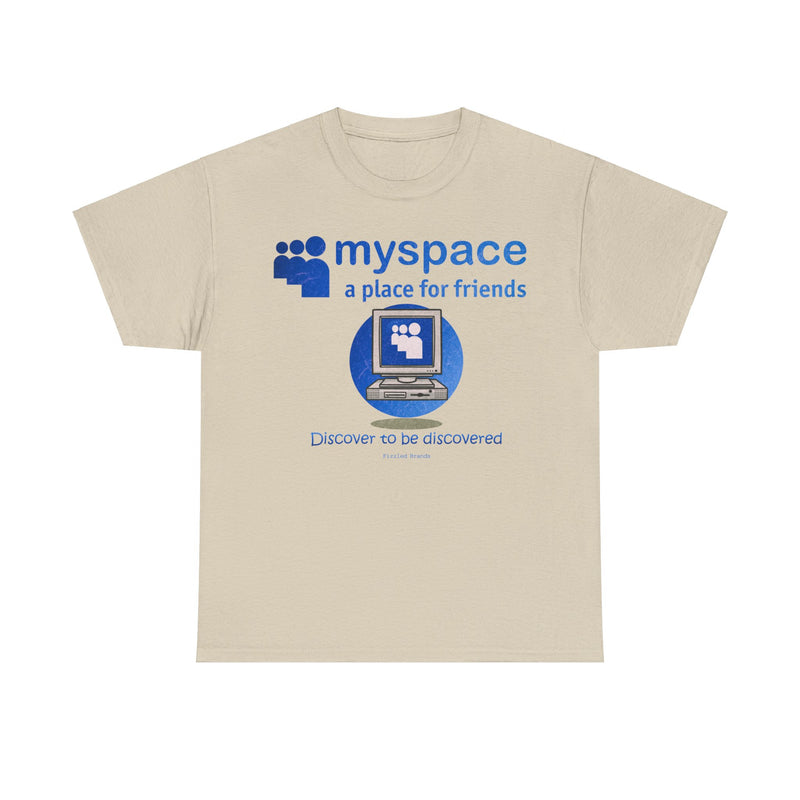 Load image into Gallery viewer, MySpace A Place for Friends Website Nostalgic Tribute T-Shirt