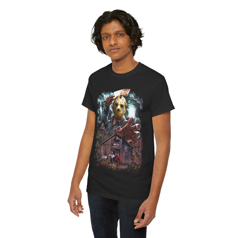Load image into Gallery viewer, Friday the 13th Movie Jason Voorhies Knife T-shirt