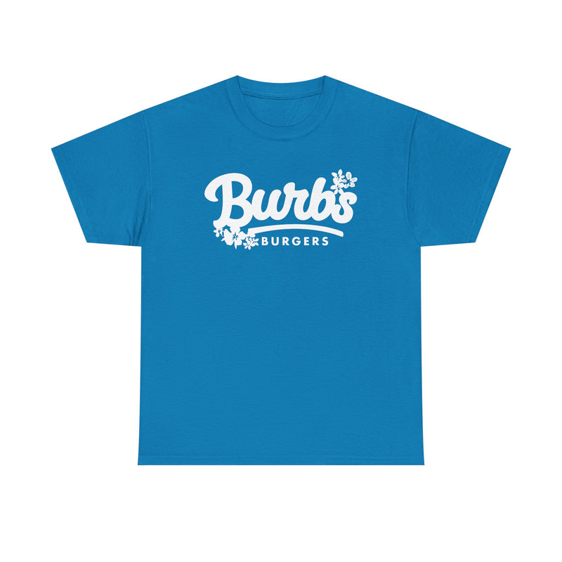 Load image into Gallery viewer, Burbs Burgers T-Shirt - Burger Restaurant Industry Defunct Logo Tee
