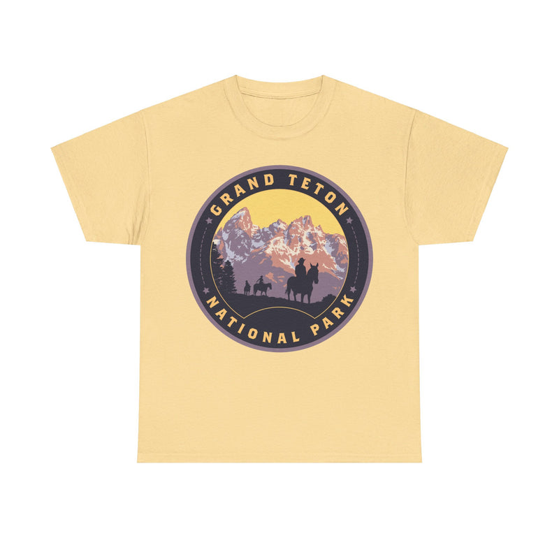 Load image into Gallery viewer, Grand Teton National Park Wyoming Round Logo T-shirt