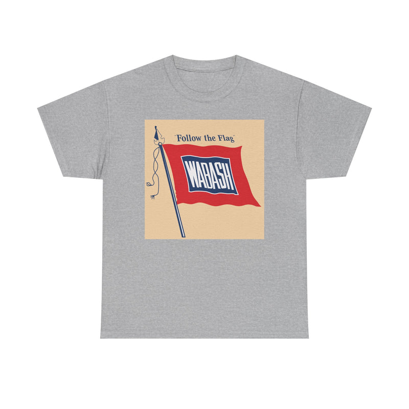 Load image into Gallery viewer, Wabash Follow The Flag Vintage Railroad Logo Train T-Shirt