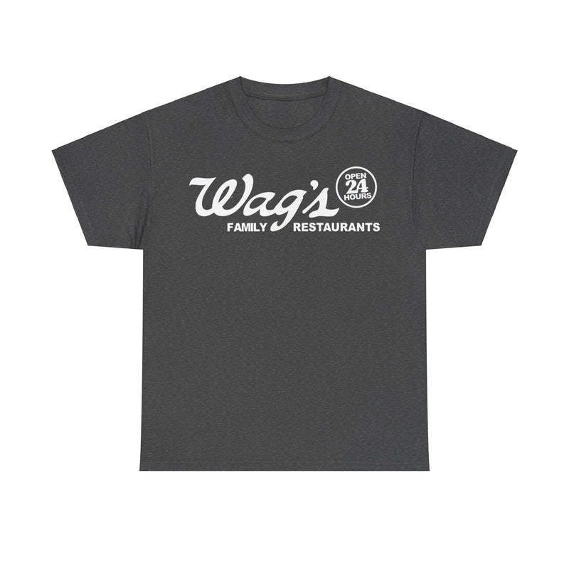 Load image into Gallery viewer, Wags Open 24 Hours Family Restaurant T-shirt
