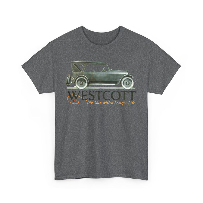 Load image into Gallery viewer, Westcott The Car With A Longer Life Vintage American Auto Logo T-shirt