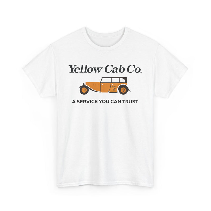 Load image into Gallery viewer, Yellow Cab Co A Service You Can Trust Vintage Taxi Logo Retro T-shirt