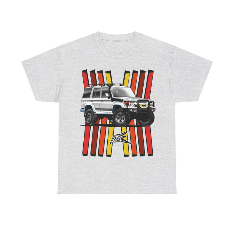 Load image into Gallery viewer, Toyota Land Cruiser LC76 Retro TRD Racing Banner Car T-shirt