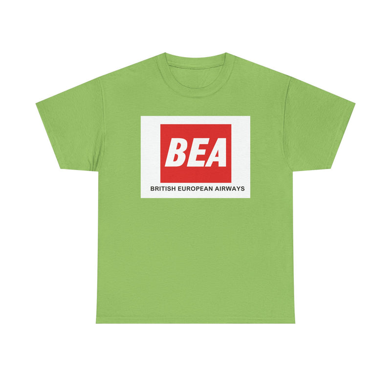 Load image into Gallery viewer, BEA British European Airways Red Square Vintage Travel Collectible T-shirt