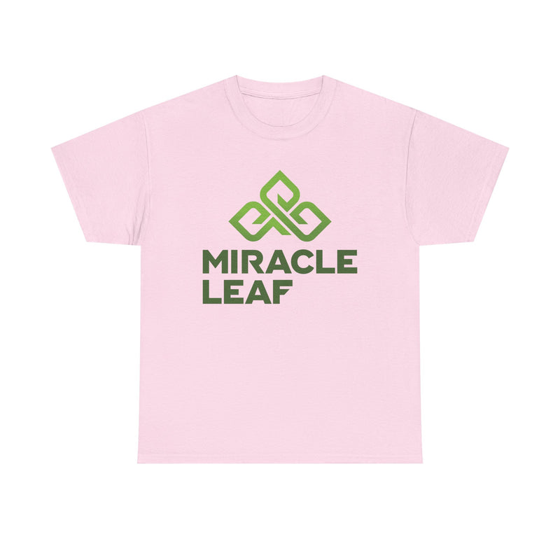 Load image into Gallery viewer, Miracle Leaf Medical Marijuana T-Shirt Defunct Dispensary Bankrupt Logo Tee