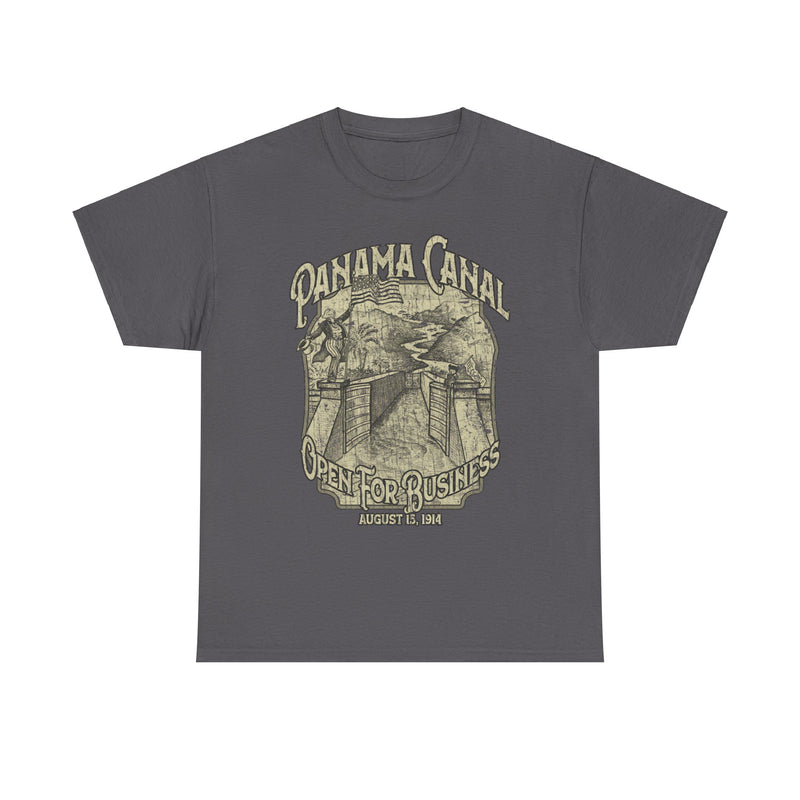 Load image into Gallery viewer, Panama Canal Open For Business 1914 Advertising T-shirt