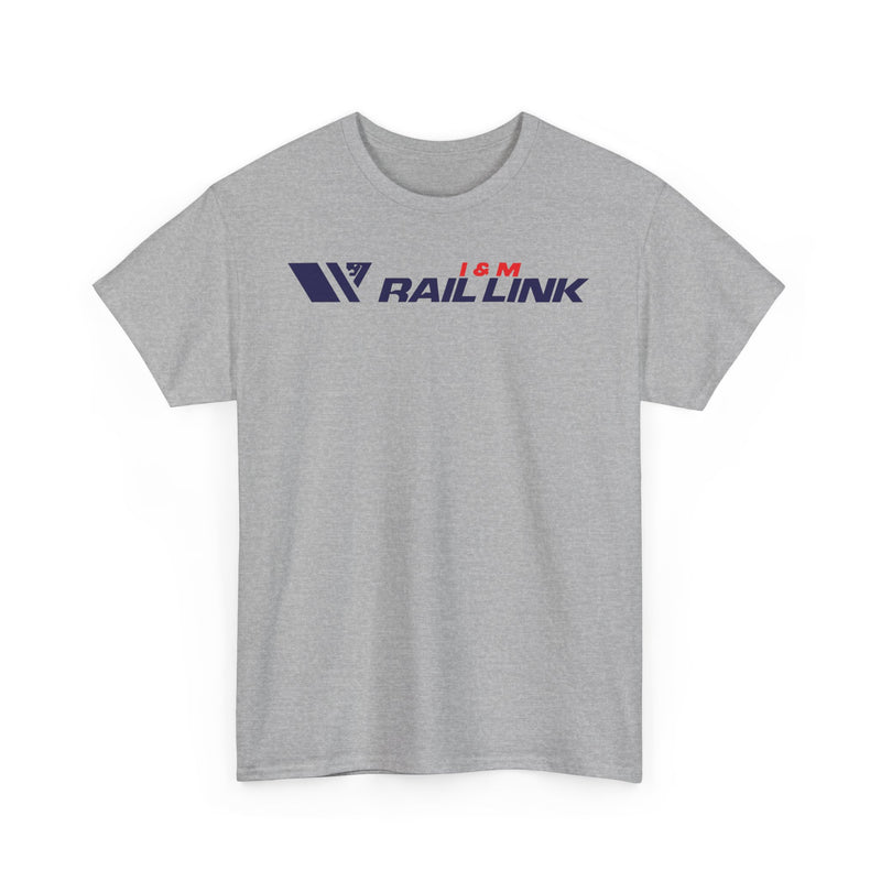 Load image into Gallery viewer, I&M Rail Link Railroad Vintage Train Railway Logo T-Shirt