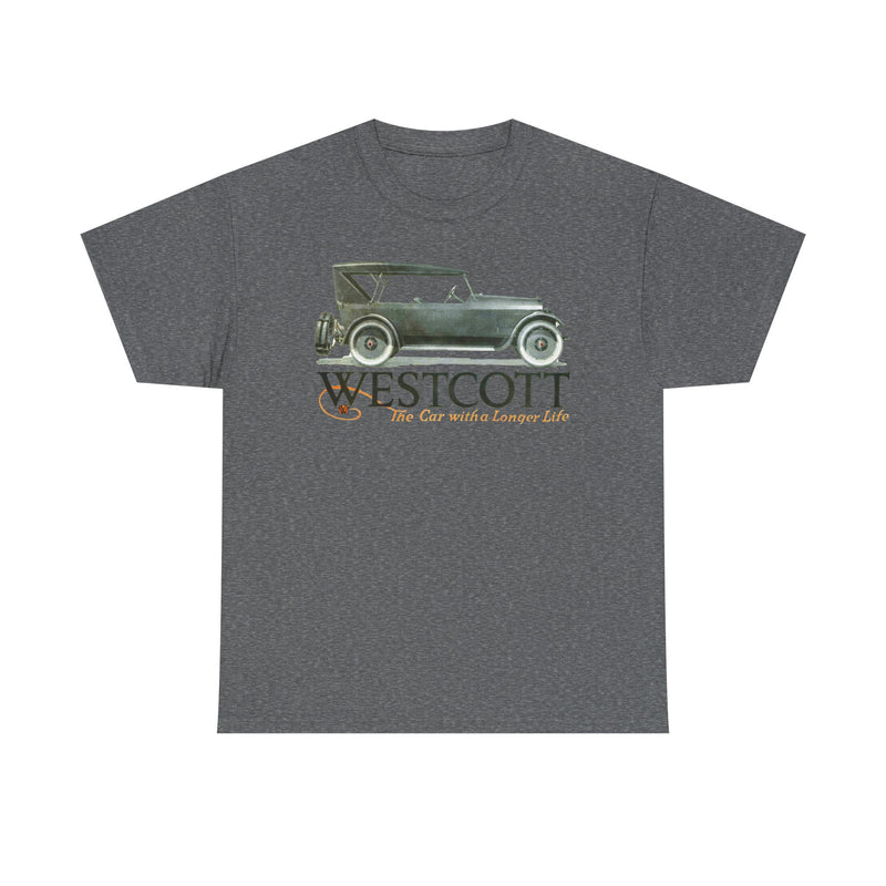 Load image into Gallery viewer, Westcott The Car With A Longer Life Vintage American Auto Logo T-shirt