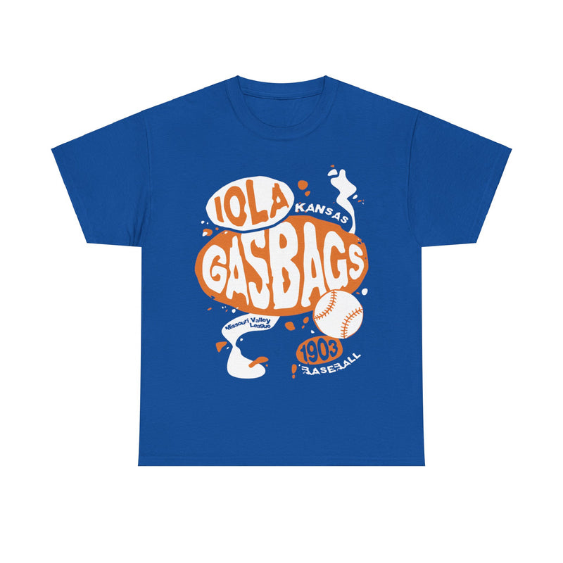 Load image into Gallery viewer, Iola Gasbags Est 1903 Kansas Baseball T-shirt