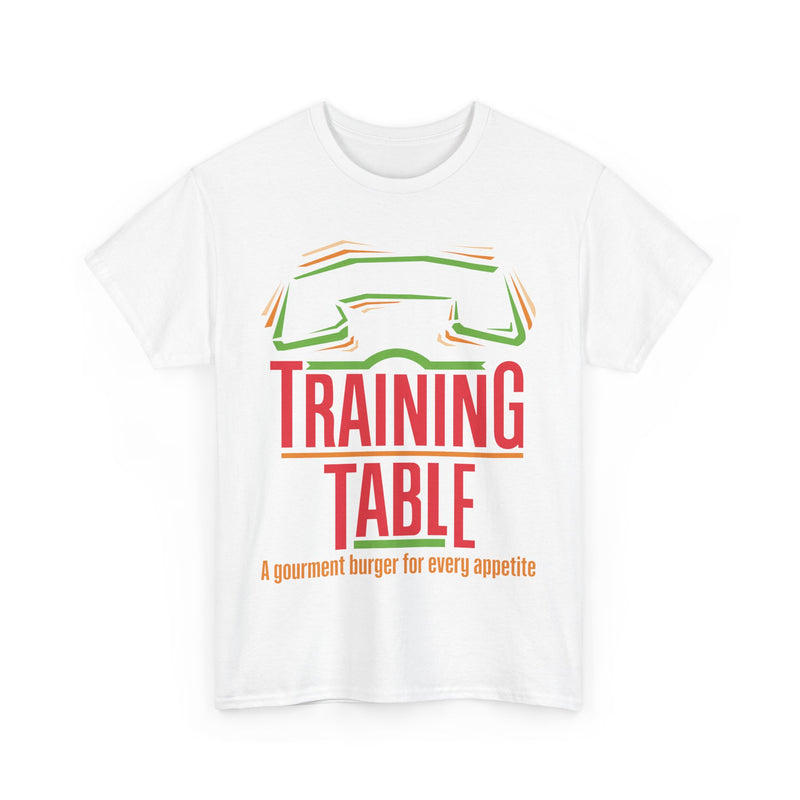 Load image into Gallery viewer, Training Table Gourmet Burger Vintage Restaurant Logo Chain T-Shirt
