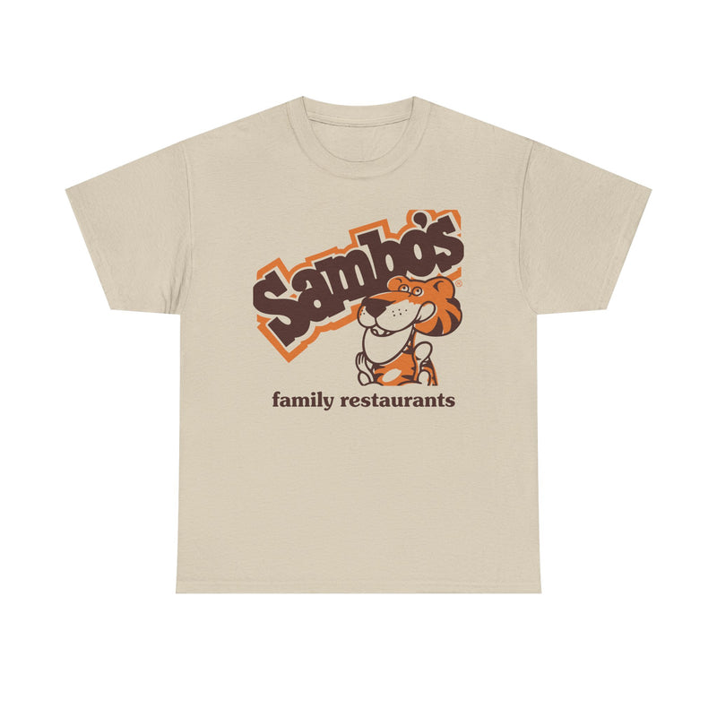 Load image into Gallery viewer, Sambo's T-Shirt - Family Restaurant Industry Bankrupt Logo Tee