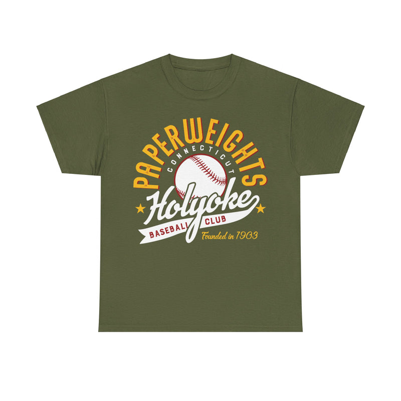 Load image into Gallery viewer, Holyoke Paperweights Est 1903 Connecticut Baseball T-shirt