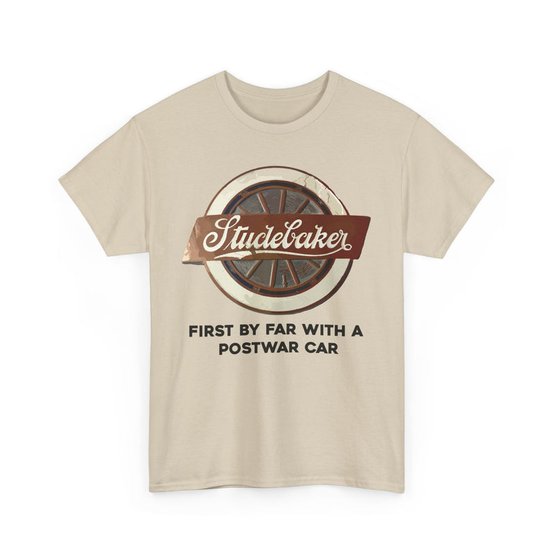 Load image into Gallery viewer, Studebaker First By Far With A Postwar Car Vintage Logo T-shirt