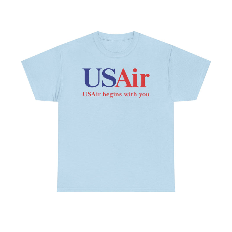 Load image into Gallery viewer, USAir Begins With You Classic American Airline Logo T-shirt