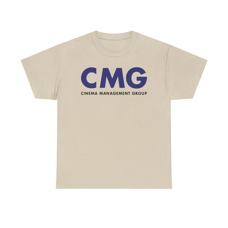 Load image into Gallery viewer, Cinema Management Group CMG T-Shirt Bankrupt Movie Theater Logo Tee
