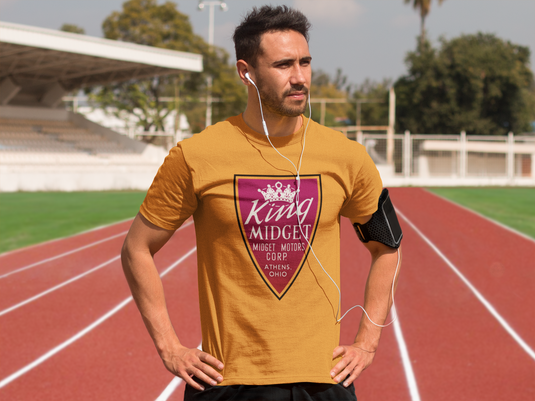 King Midget Motors Corp Athens Ohio Crown Logo Microcar T-shirt