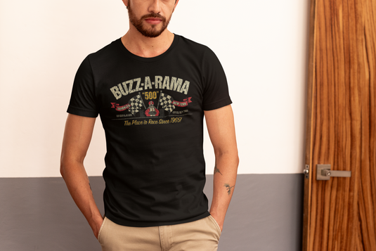 Buzz-A-Rama 1965 Slot Car Racing Venue Nostalgic T-shirt