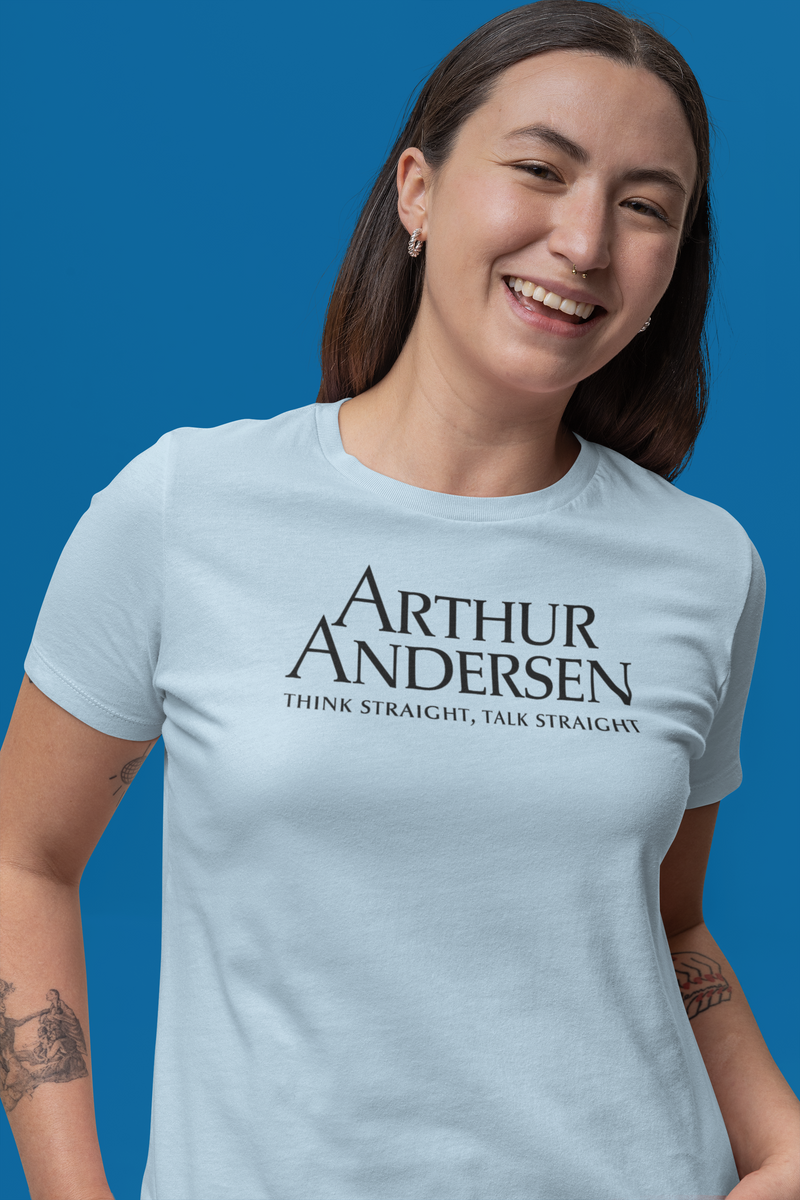 Load image into Gallery viewer, Arthur Andersen Think Straight Talk Straight Consulting T-Shirt