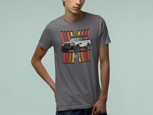 Toyota Land Cruiser LC80 Retro TRD Racing Banner Car T-shirt