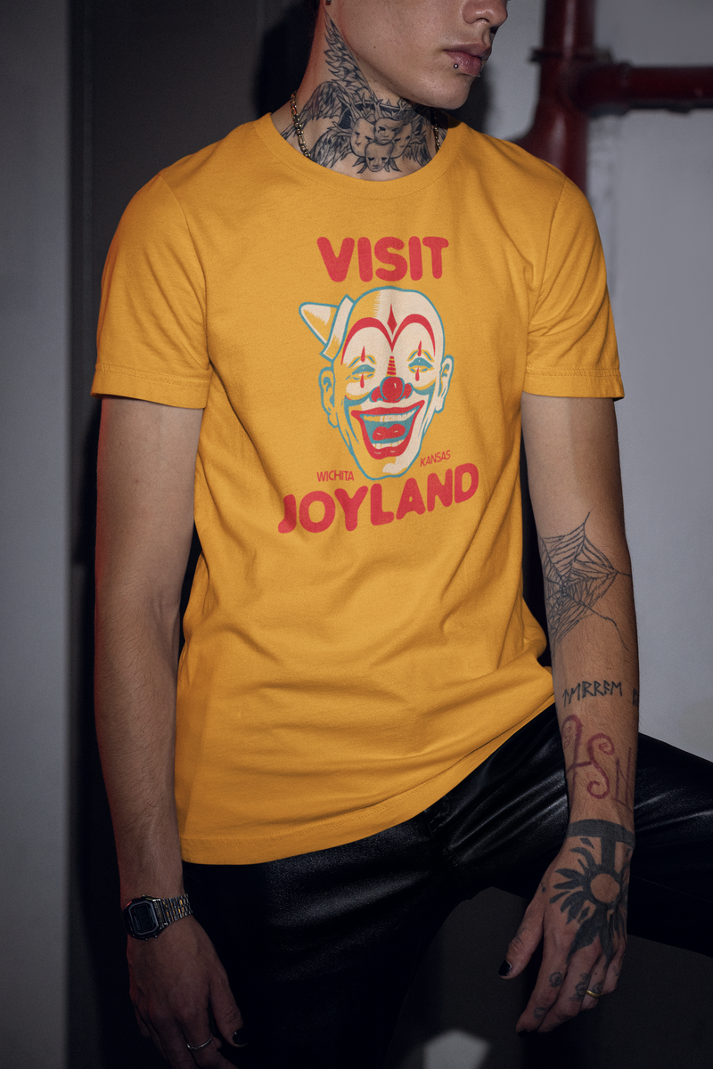 Load image into Gallery viewer, Visit Joyland Amusement Park 1949 Wichita Kansas Theme Park Clown T-shirt