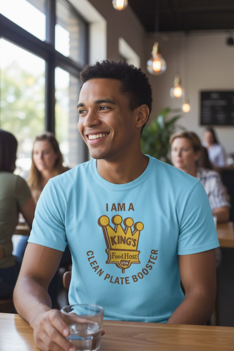 Load image into Gallery viewer, King's Food Host T-Shirt - Restaurant Industry Defunct Logo Tee