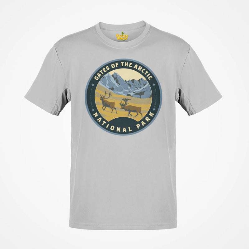 Load image into Gallery viewer, Gates of the Arctic National Park Alaska Round Logo T-shirt