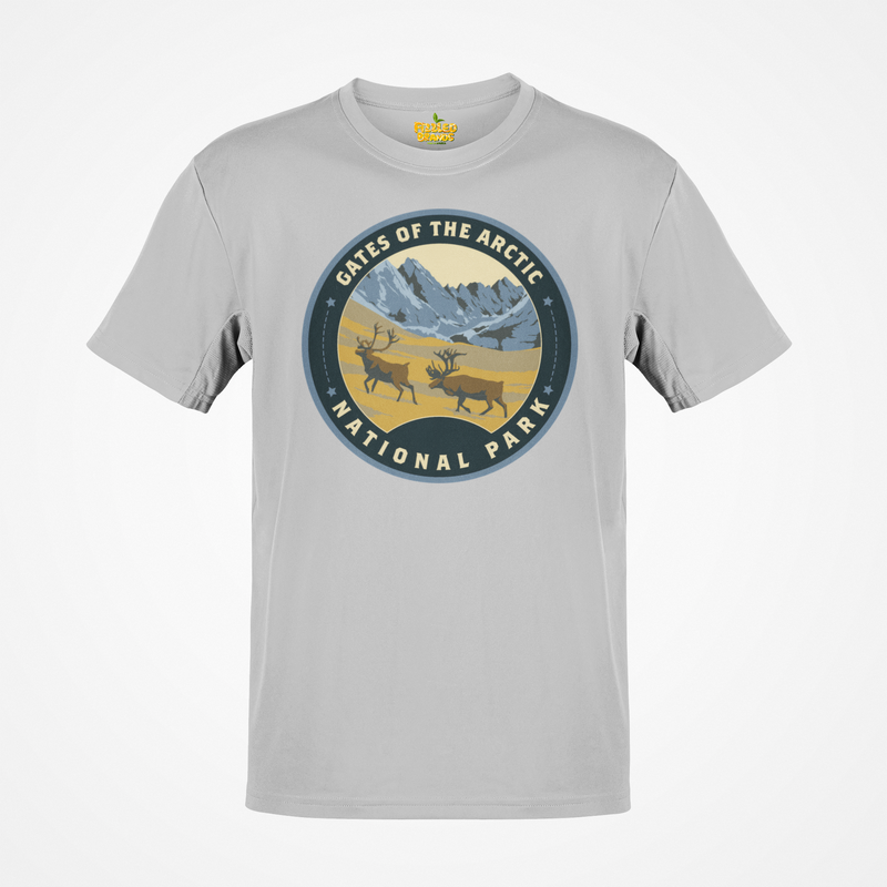Load image into Gallery viewer, Gates of the Arctic National Park Alaska Round Logo T-shirt